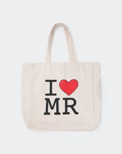 Motel Rocks Accessories-I Heart MR Tote Bag in Off White