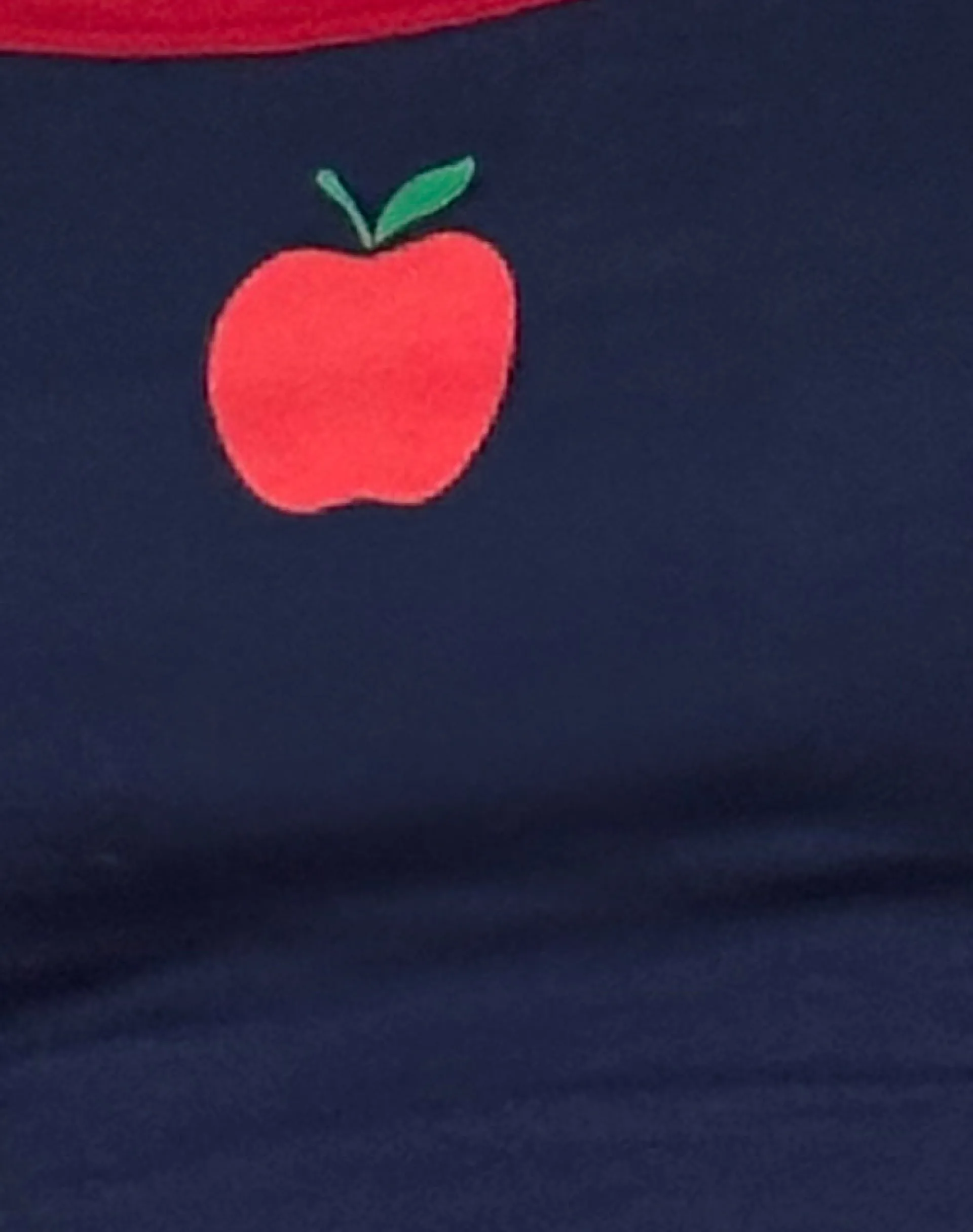 Motel Rocks Basic Tops | Vest Tops-Icah Pyjama Vest Top in Navy with Red Binding and Apple Motif NavywithRedBindingandAppleMotif