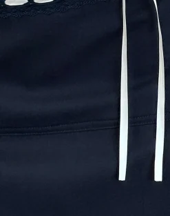 Motel Rocks Tailoring | Co-Ords-Idalis Skort in Navy with White Binding NavywithWhiteBinding