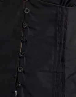 Motel Rocks Shirts And Blouses | Corset Tops-Ilias Corset Top in Poplin Black PoplinBlack