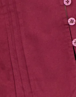 Motel Rocks Corset Tops | Going Out Tops-Ilias Corset Top in Poplin Burgundy PoplinBurgundy