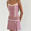 Motel Rocks Pleated Skirts | Mini Skirts-Istari Mini Skirt in Dusky Pink DuskyPink