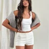 Motel Rocks Loungewear | Micro Shorts-Istora Micro Shorts in Pointelle Ivory pointelleivory