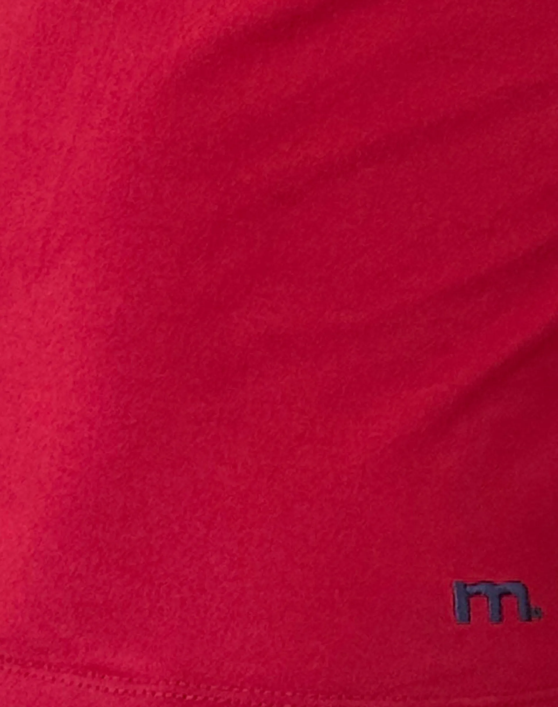 Motel Rocks Basics | Basic Tops-Izolde Baby Tee in Adrenalin Red with Navy Binding and M Embroidery AdrenalinRedwithNavyBindingandMEmbroidery