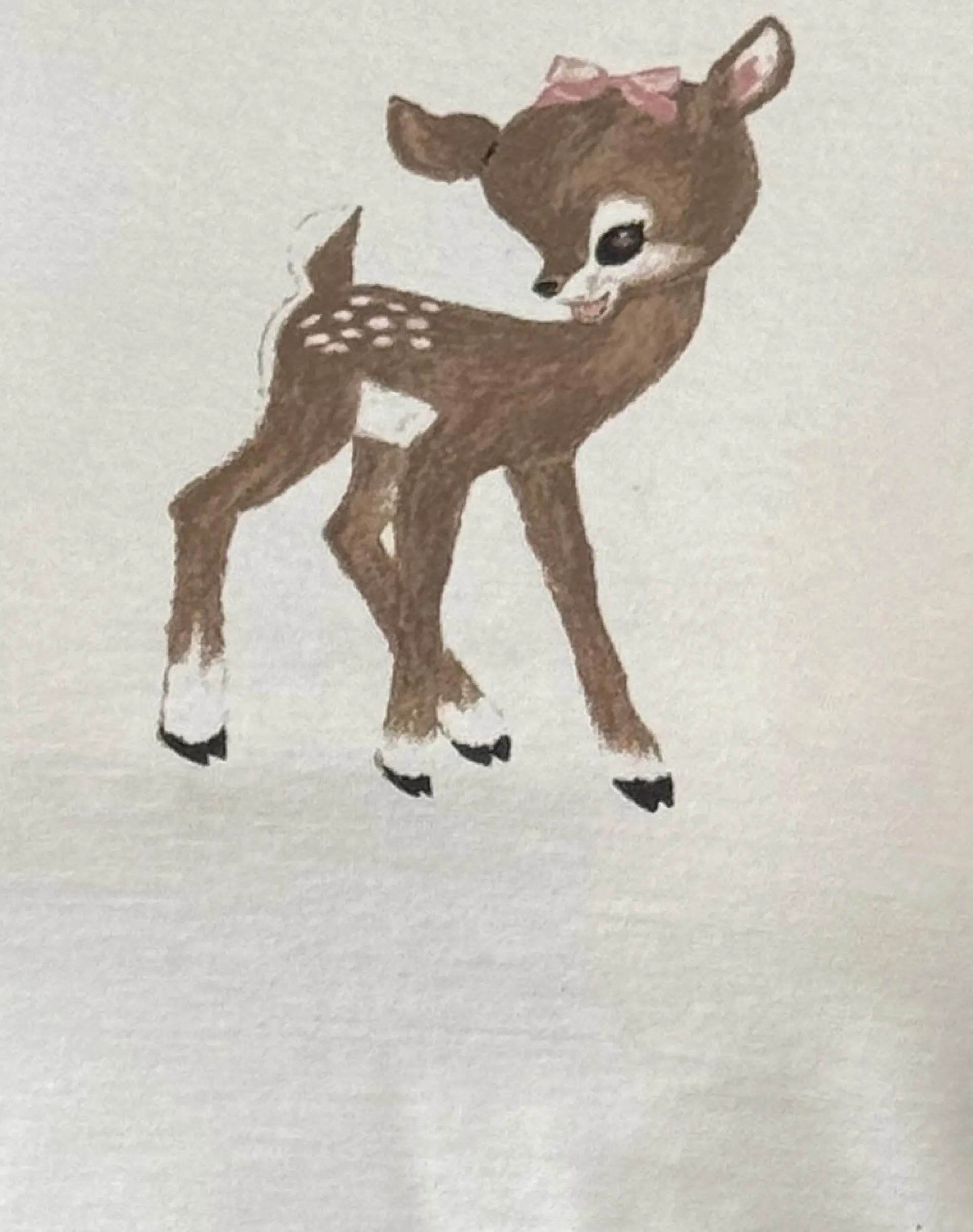 Motel Rocks Tees-Izzy Top in Off White Deer Print OffWhiteDeerPrint