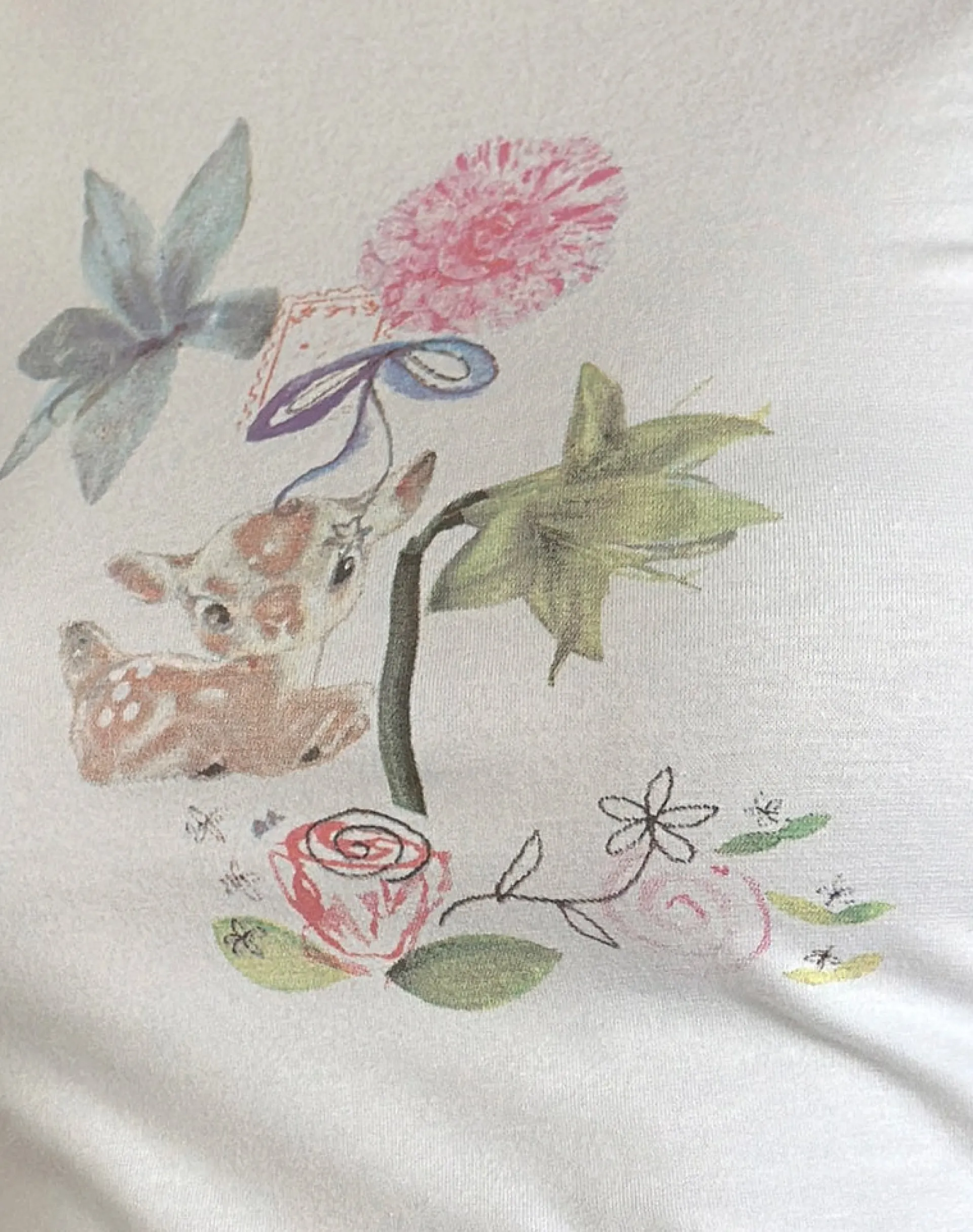 Motel Rocks Basic Tops | Printed Tops-Izzy Top in White Floral Bunch WhiteFloralBunch