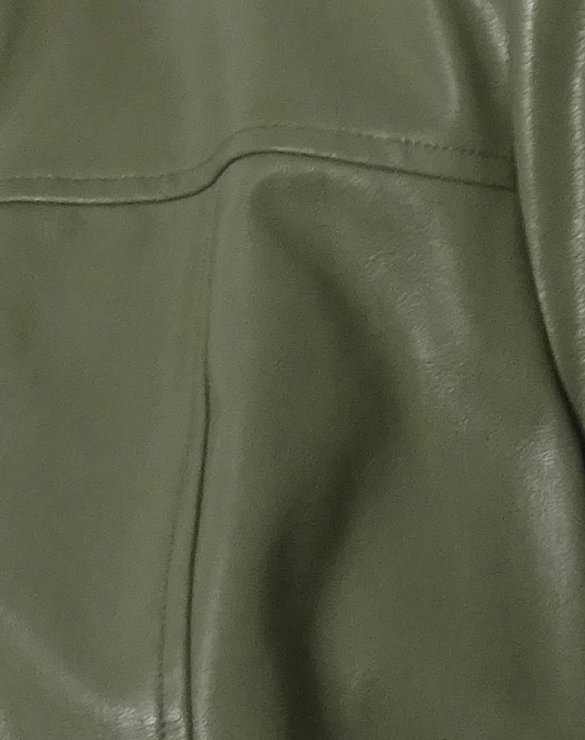 Motel Rocks Pu Jackets-Jacquie Zip Up Biker Jacket in PU Green with Ivory Stripe PUGreen