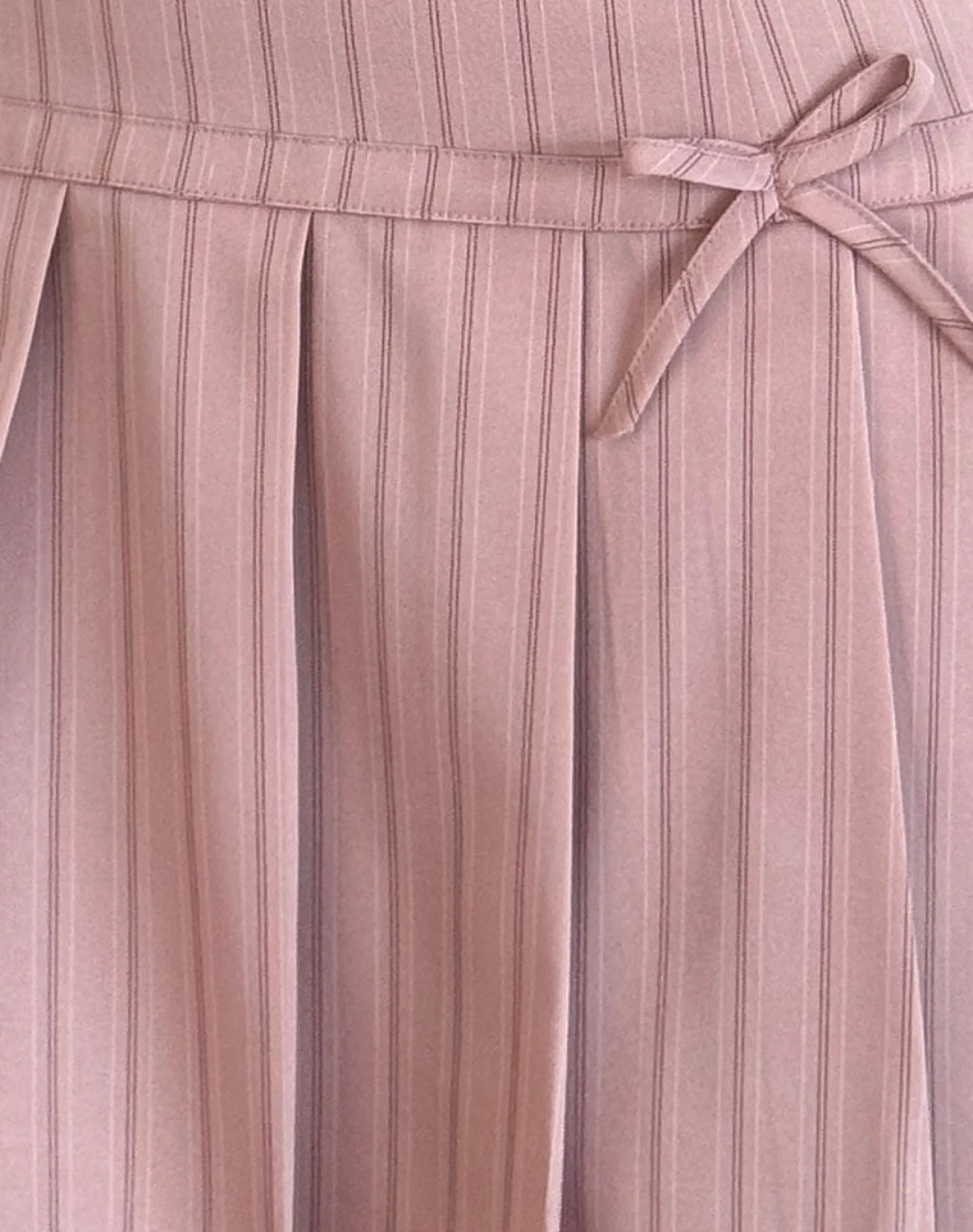 Motel Rocks Printed Dresses | Day Dresses-Jadzia Drop Waist Mini Dress in Blush Pinstripe BlushPinstripe