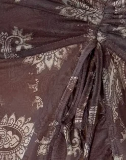 Motel Rocks Printed Tops-Jaraga Butterfly Top in Tonal Black Paisley tonalblackpaisley