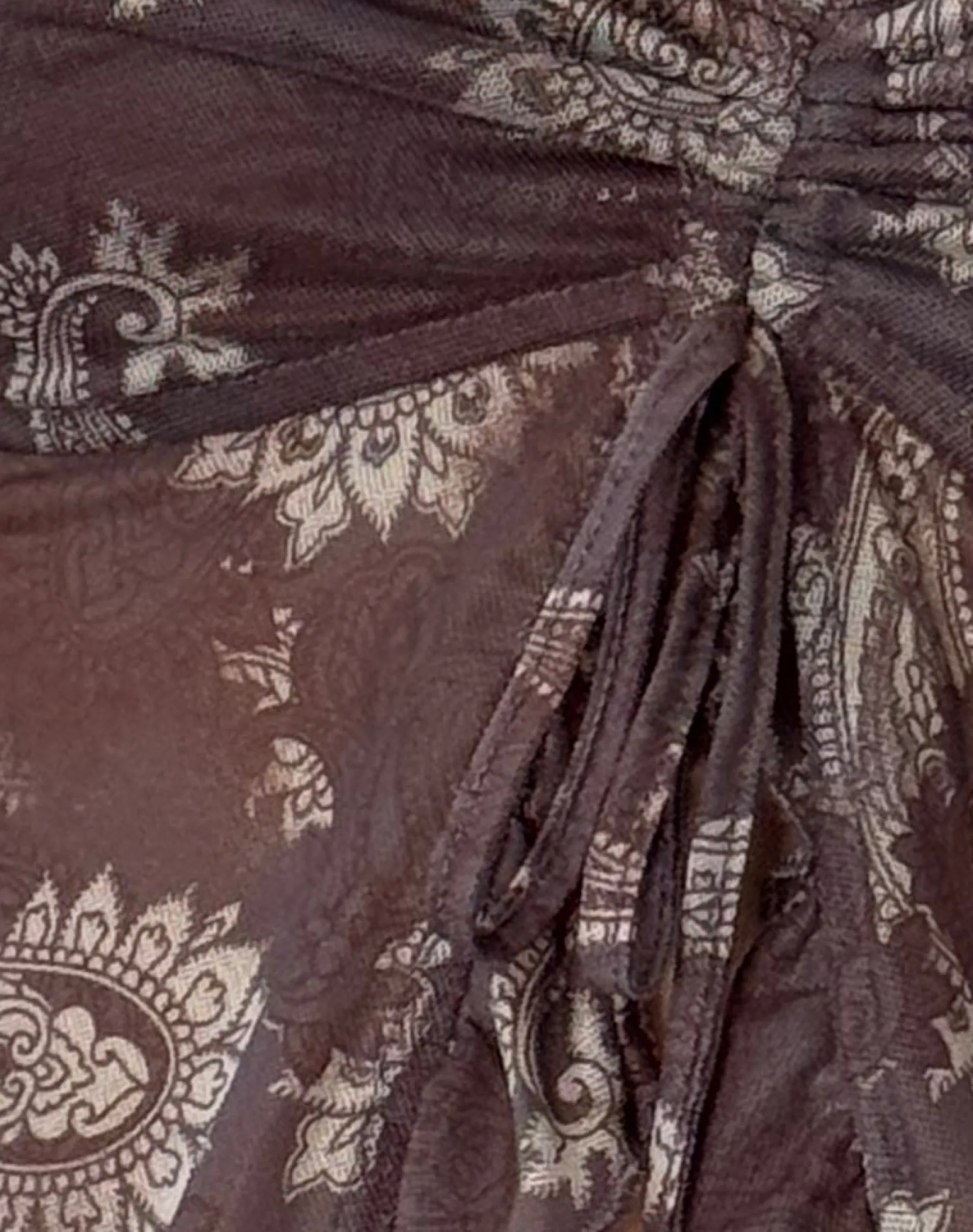 Motel Rocks Printed Tops-Jaraga Butterfly Top in Tonal Black Paisley tonalblackpaisley