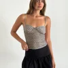 Motel Rocks Co-Ords | Printed Tops-Jarita Cami Top in Dainty Leopard Light Brown