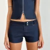 Motel Rocks Micro Shorts | Co-Ords-Jarli Hot Pants in Chambray Denim ChambrayDenim