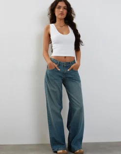 Motel Rocks Vest Tops | Basic Tops-Jastio Vest Top in Ribbed Jersey white