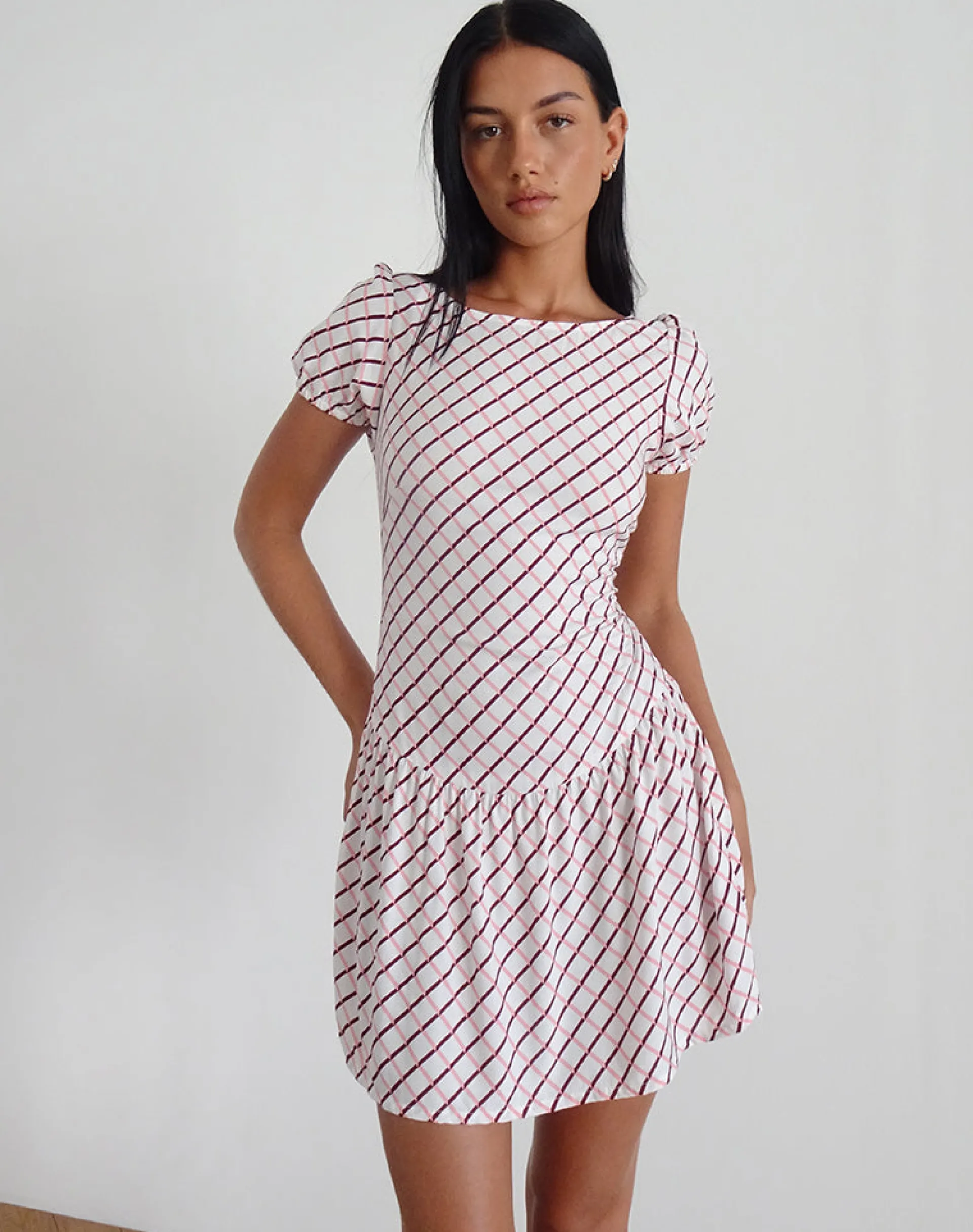 Motel Rocks Printed Dresses | Day Dresses-Jemima Mini Dress in Geometric Tile