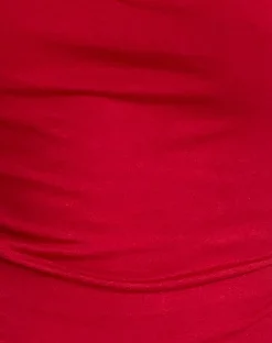 Motel Rocks Basics | Basic Tops-Jinsu Crop Top in Adrenaline Red AdrenalineRed