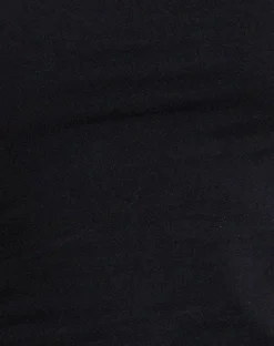 Motel Rocks Basics | Basic Tops-Jinsu Crop Top in Lycra Black LycraBlack