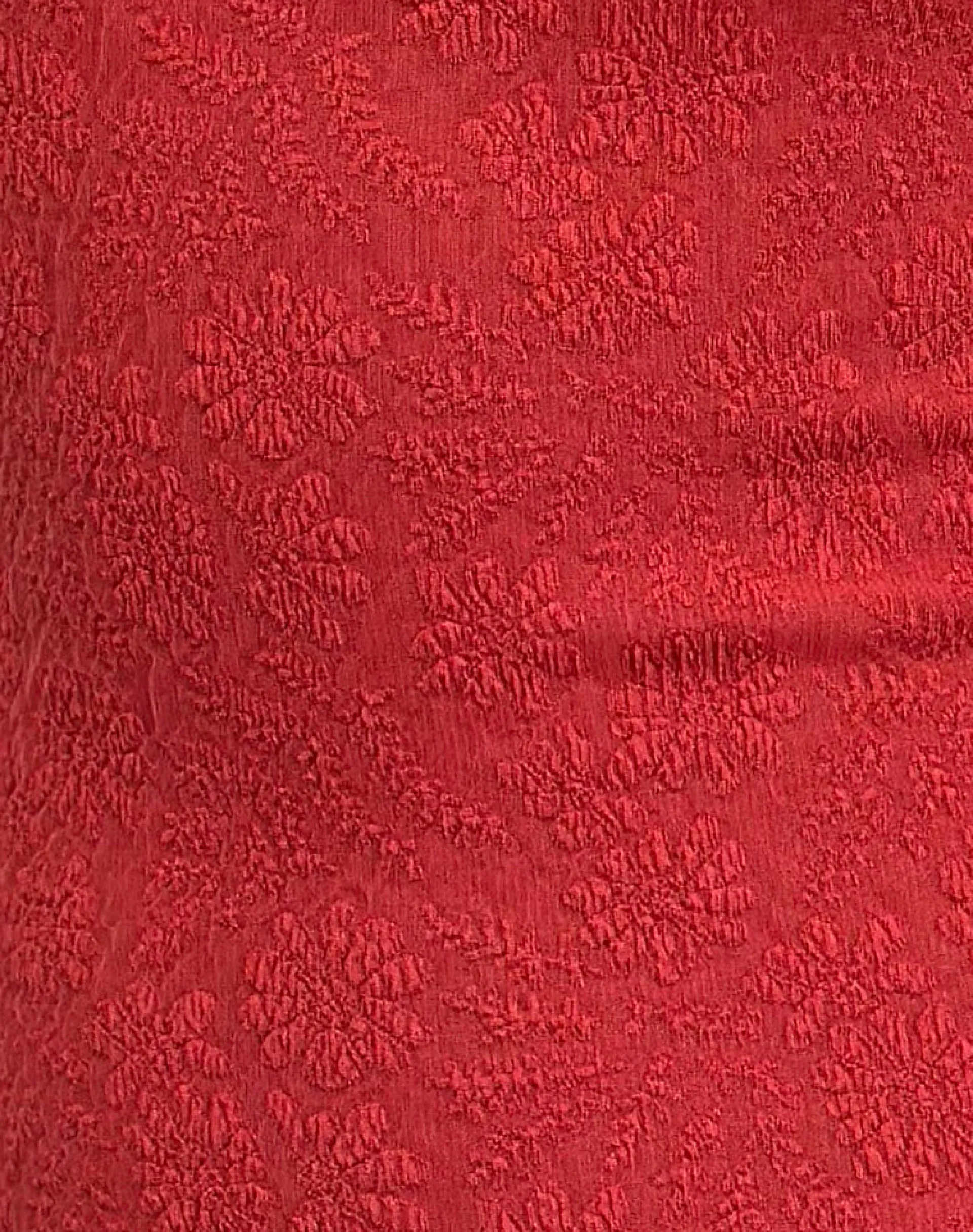 Motel Rocks Going Out Tops-Jinsu Top in Textured Stretch Red TexturedStretchRed
