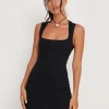 Motel Rocks Basics | Bodycon Dresses-Jinsuen Bodycon Mini Dress in black