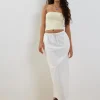 Motel Rocks A Line Skirts | Maxi Skirts-Joelene Maxi Skirt in White OffWhite
