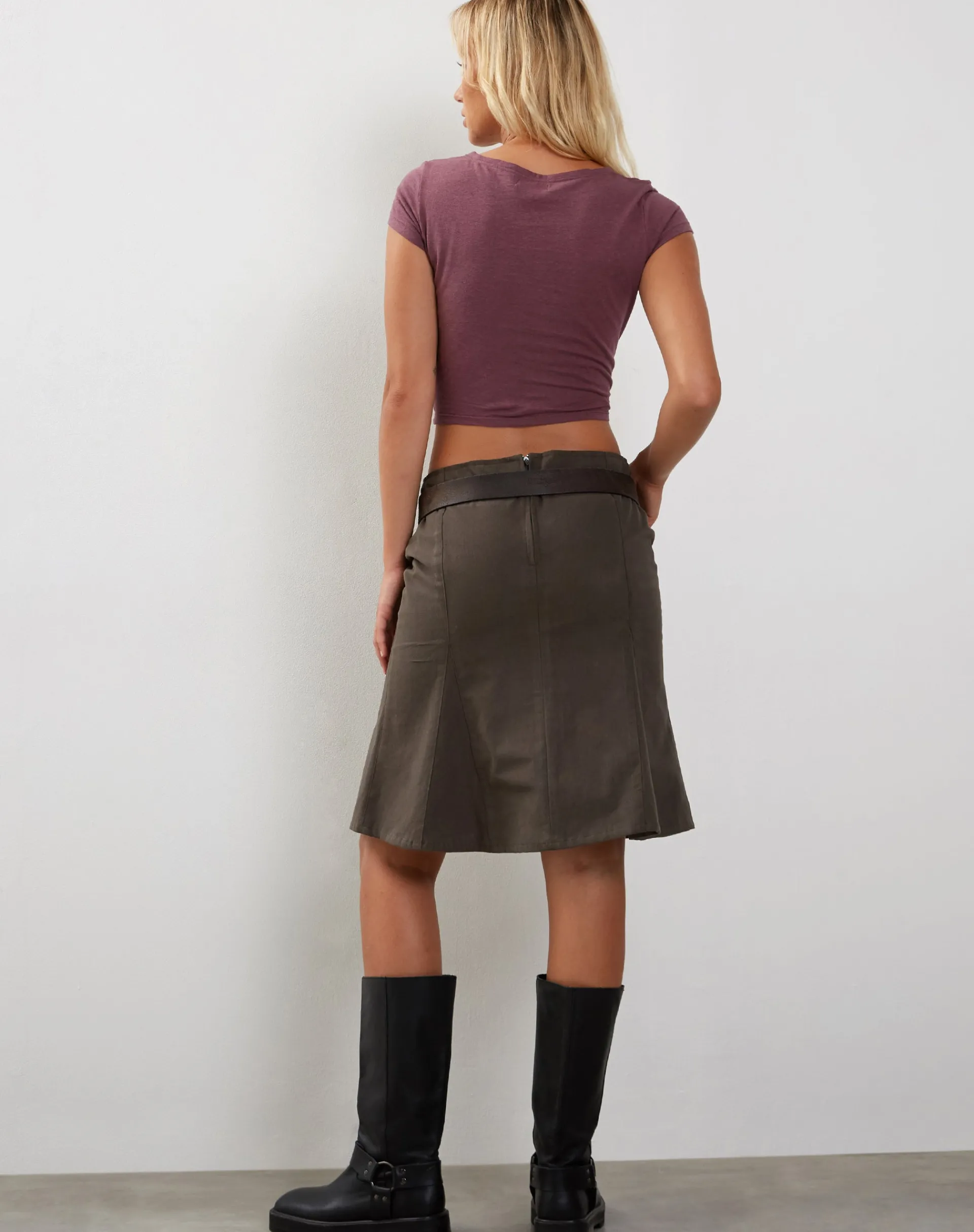 Motel Rocks Basics | Tees-Jojes Dipped Hem Tee in Cotton Hemp Mauve CottonHempMauve
