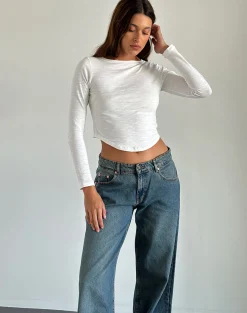 Motel Rocks Basics | Basic Tops-Jojisa Top in Jersey Off White