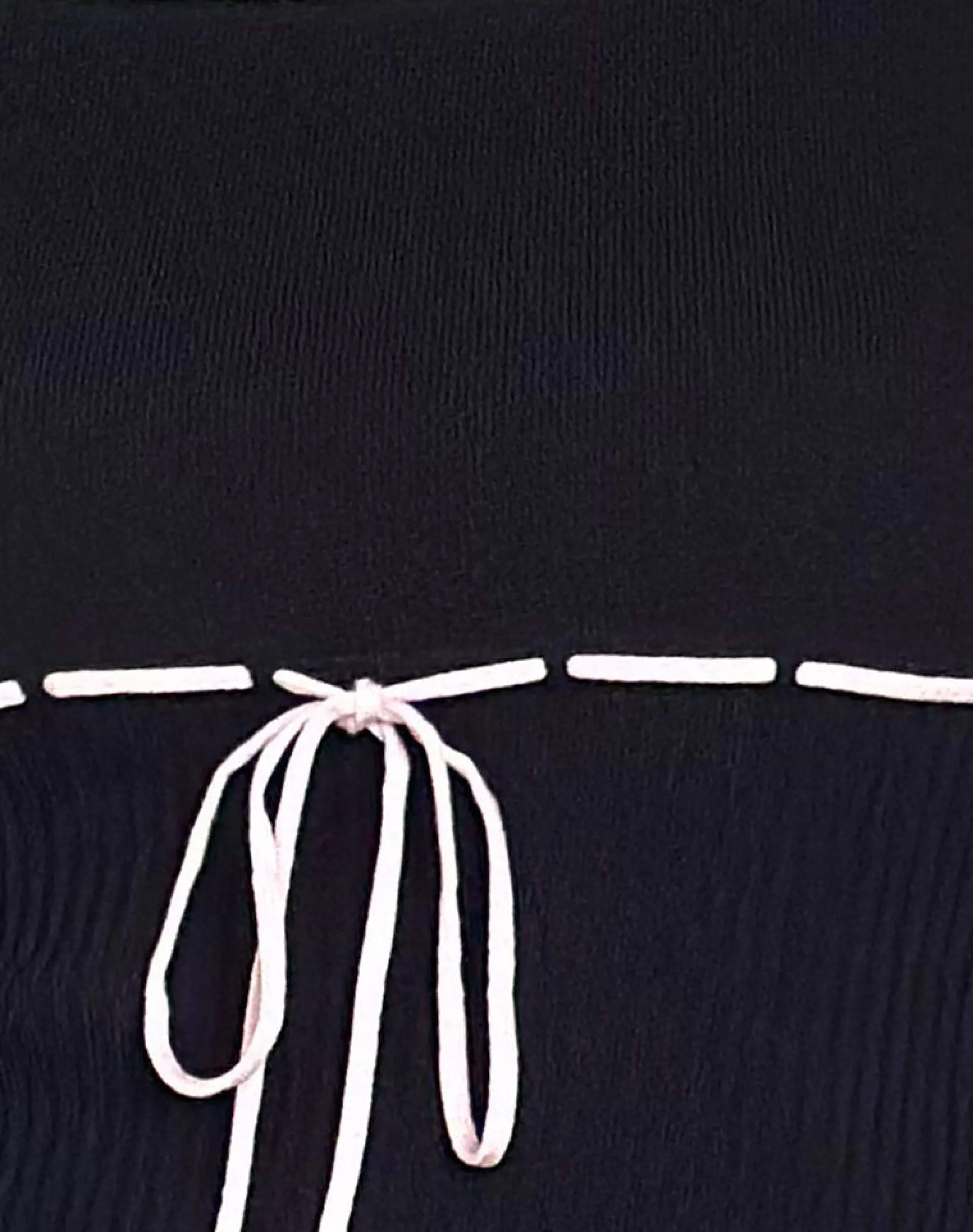 Motel Rocks Basics | Basic Tops-Juhye Knitted Top in Black with Pink Binding BlackwithPinkBinding
