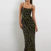 Motel Rocks Day Dresses-Kafka Maxi Dress in Buttercup Black and Yellow ButtercupBlackYellow
