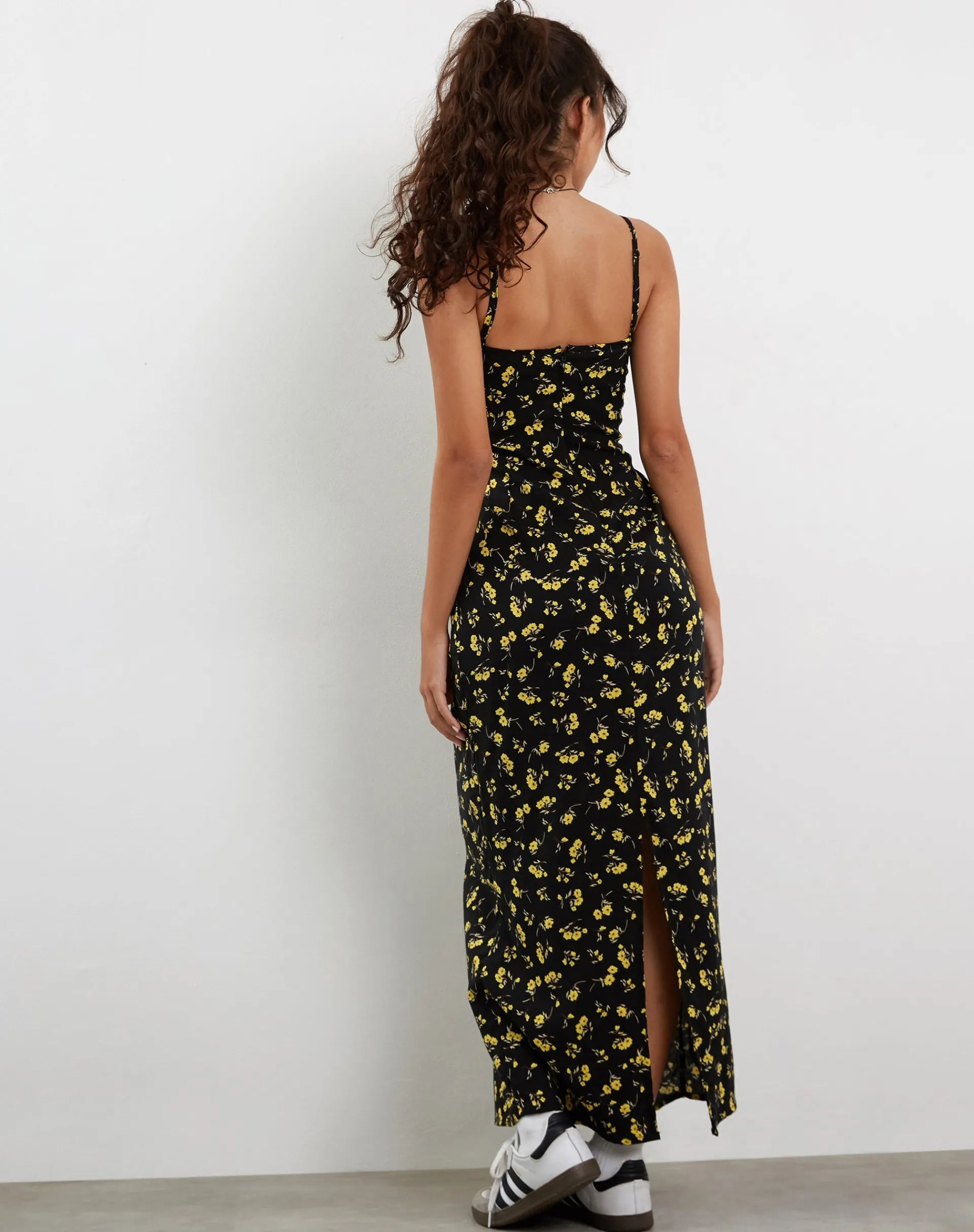 Motel Rocks Day Dresses-Kafka Maxi Dress in Buttercup Black and Yellow ButtercupBlackYellow