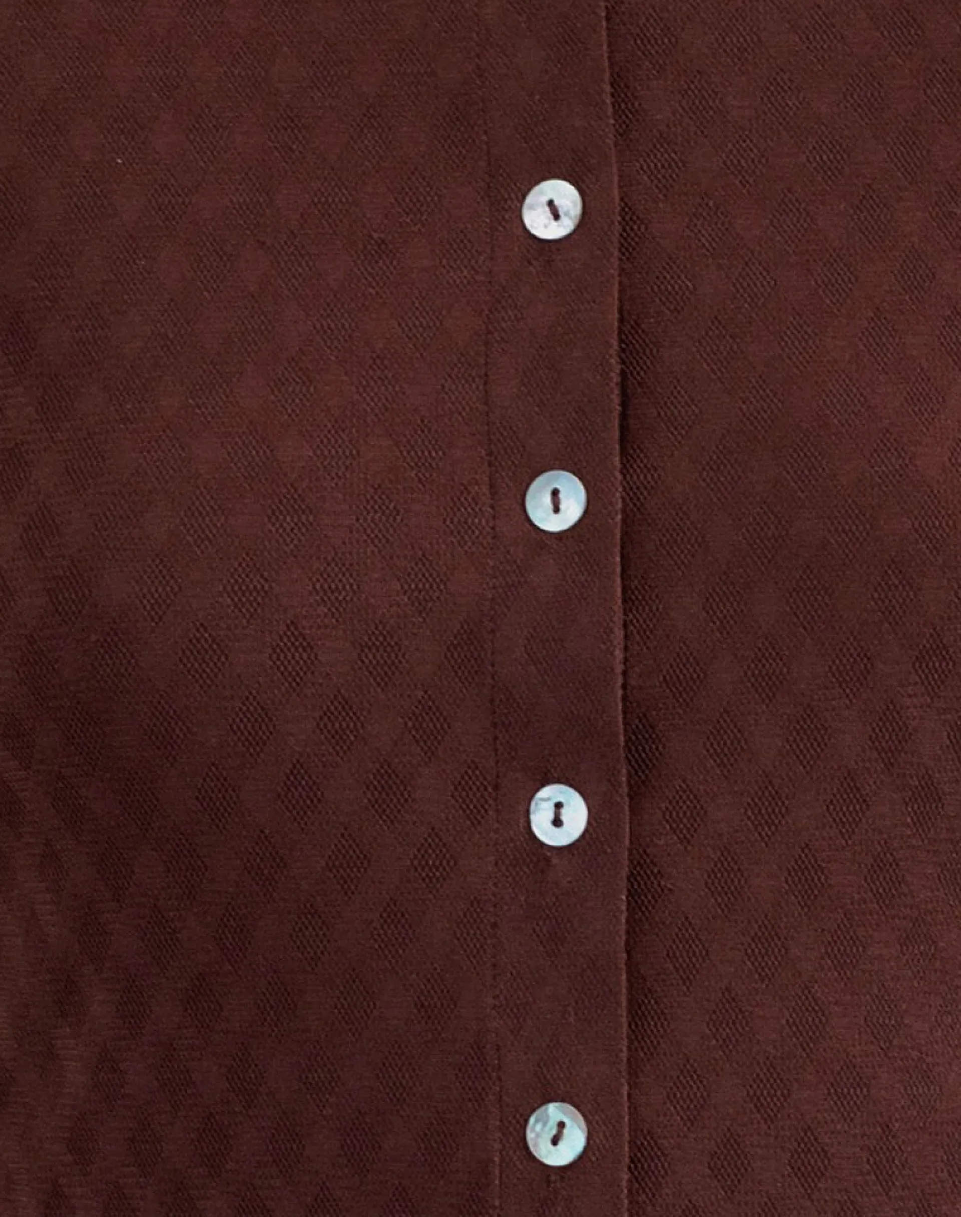 Motel Rocks Shirts And Blouses | Long Sleeve Tops-Kahula Shirt in Argyle Mesh Brown ArgyleMeshBrown