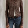 Motel Rocks Shirts And Blouses | Printed Tops-Kahula Shirt in Mesh Rar Leopard MeshRarLeopard