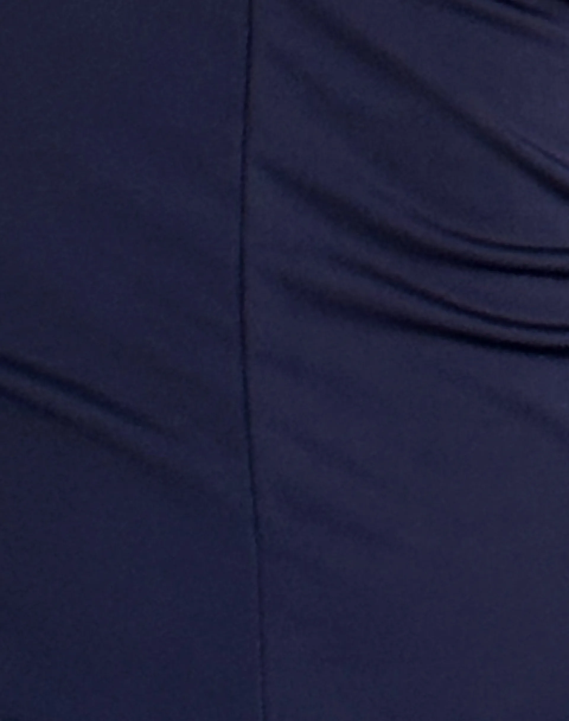 Motel Rocks Long Sleeve Tops-Kaisley Ruched Front Long Sleeve Top in Navy