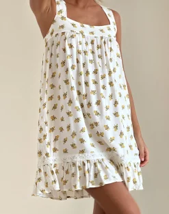 Motel Rocks Printed Dresses | Day Dresses-Karina Dress in Funshine Floral Off White