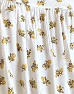 Motel Rocks Printed Dresses | Day Dresses-Karina Dress in Funshine Floral Off White