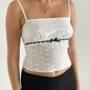 Motel Rocks Co-Ords | Corset Tops-Katisa Top in Broderie White