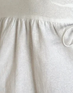 Motel Rocks Day Dresses | Mini Dresses-Kawase Tie Side Mini Dress in Linen White