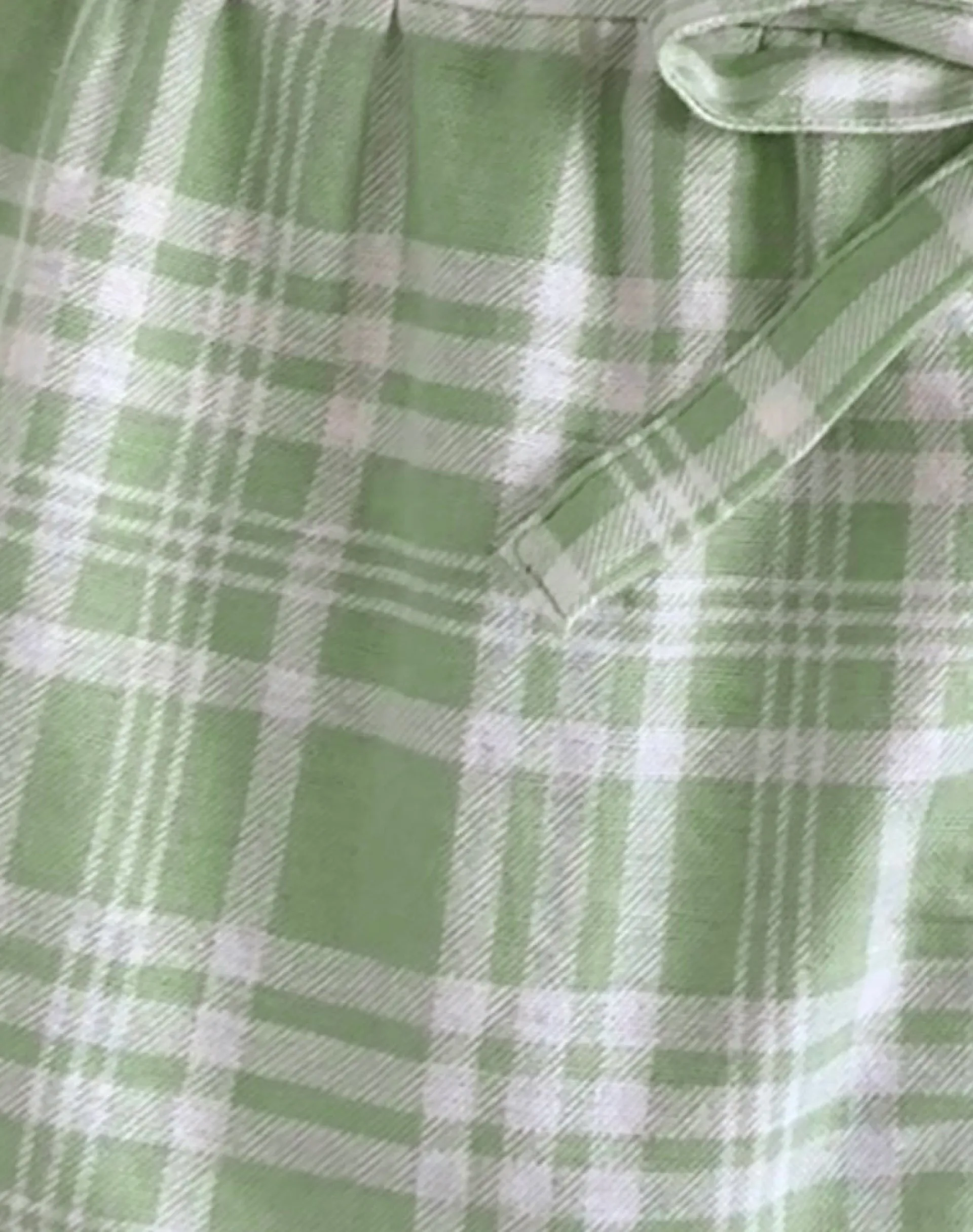 Motel Rocks Printed Tops | Strappy Tops-Kayvata Tie Front Top in Table Cloth Neo Mint TableClothNeoMint