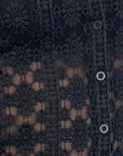 Motel Rocks Shirts And Blouses | Long Sleeve Tops-Kenila Shirt in Regal Lace Black RegalLaceBlack
