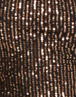 Motel Rocks Going Out Tops-Ketida Crop Top in Drape Sequin Copper DrapeSequinCopper