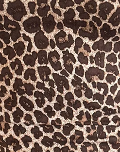 Motel Rocks Micro Shorts | Co-Ords-Kichi Micro Shorts in Rar Leopard Sandstorm with Red Trim