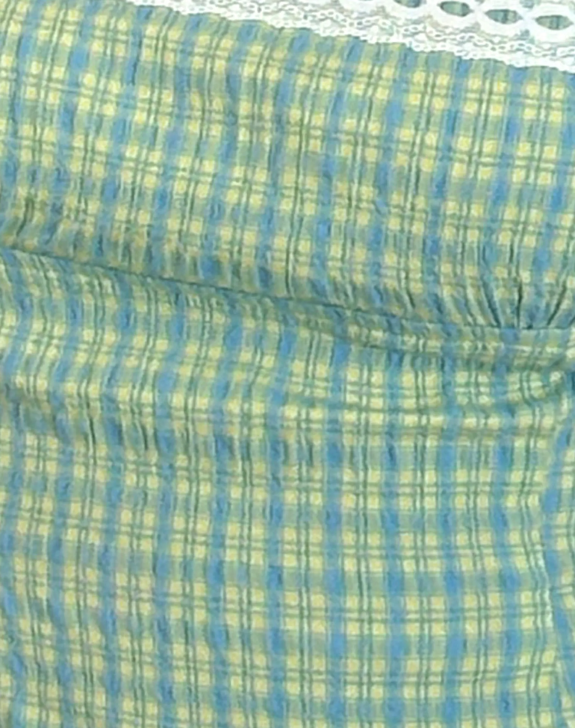 Motel Rocks Strappy Tops-Kinaya Cami Top in Blue and Yellow Check