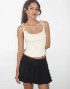 Motel Rocks Corset Tops-Kiona Corset Top in Tailoring Cream