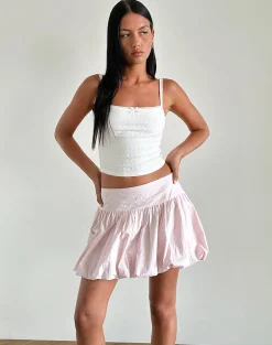 Motel Rocks Mini Skirts-Kiyowo Puffball Mini Skirt in Light Pink lightpink
