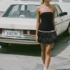 Motel Rocks Party Dresses | Little Black Dresses-Klaita Puffball Mini Dress in Black