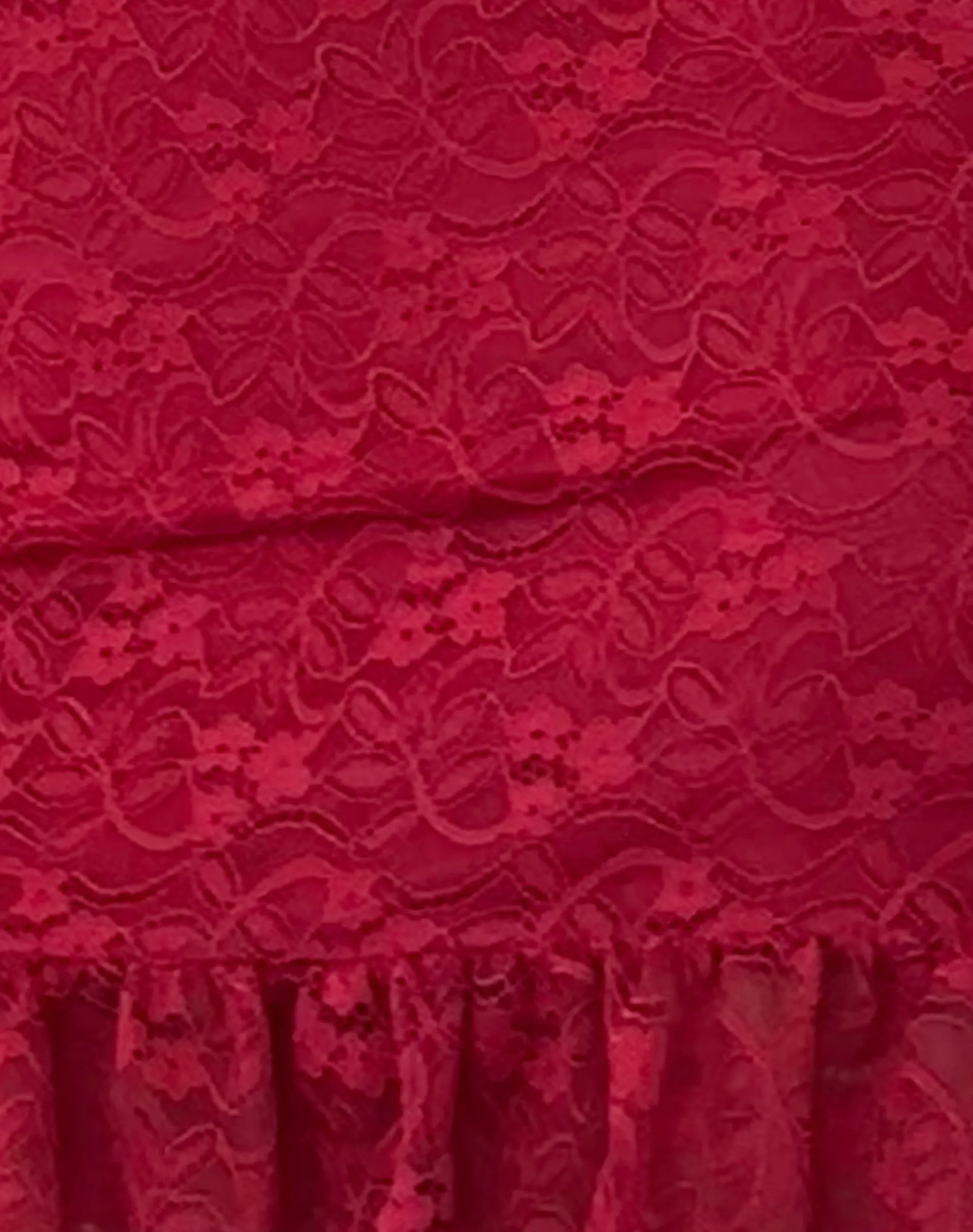 Motel Rocks Co-Ords | Mini Skirts-Krecia Mini Skirt in Deep Red Lace DeepRedLace