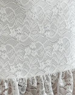 Motel Rocks Co-Ords | Printed Skirts-Krecia Mini Skirt in Lace Ivory LaceIvory