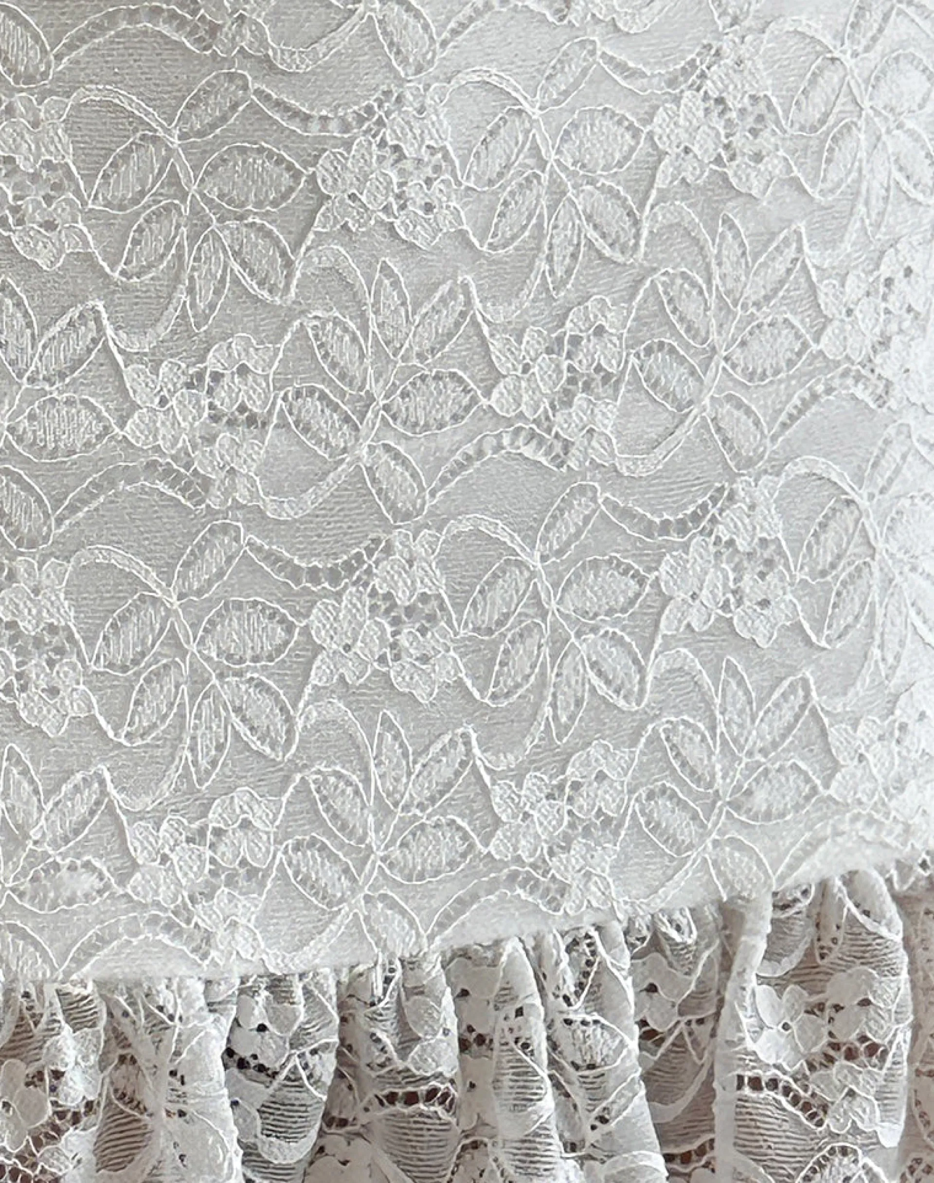 Motel Rocks Co-Ords | Printed Skirts-Krecia Mini Skirt in Lace Ivory LaceIvory
