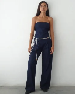 Motel Rocks Jumpsuits & Rompers-Kyaria Jumpsuit in Indigo
