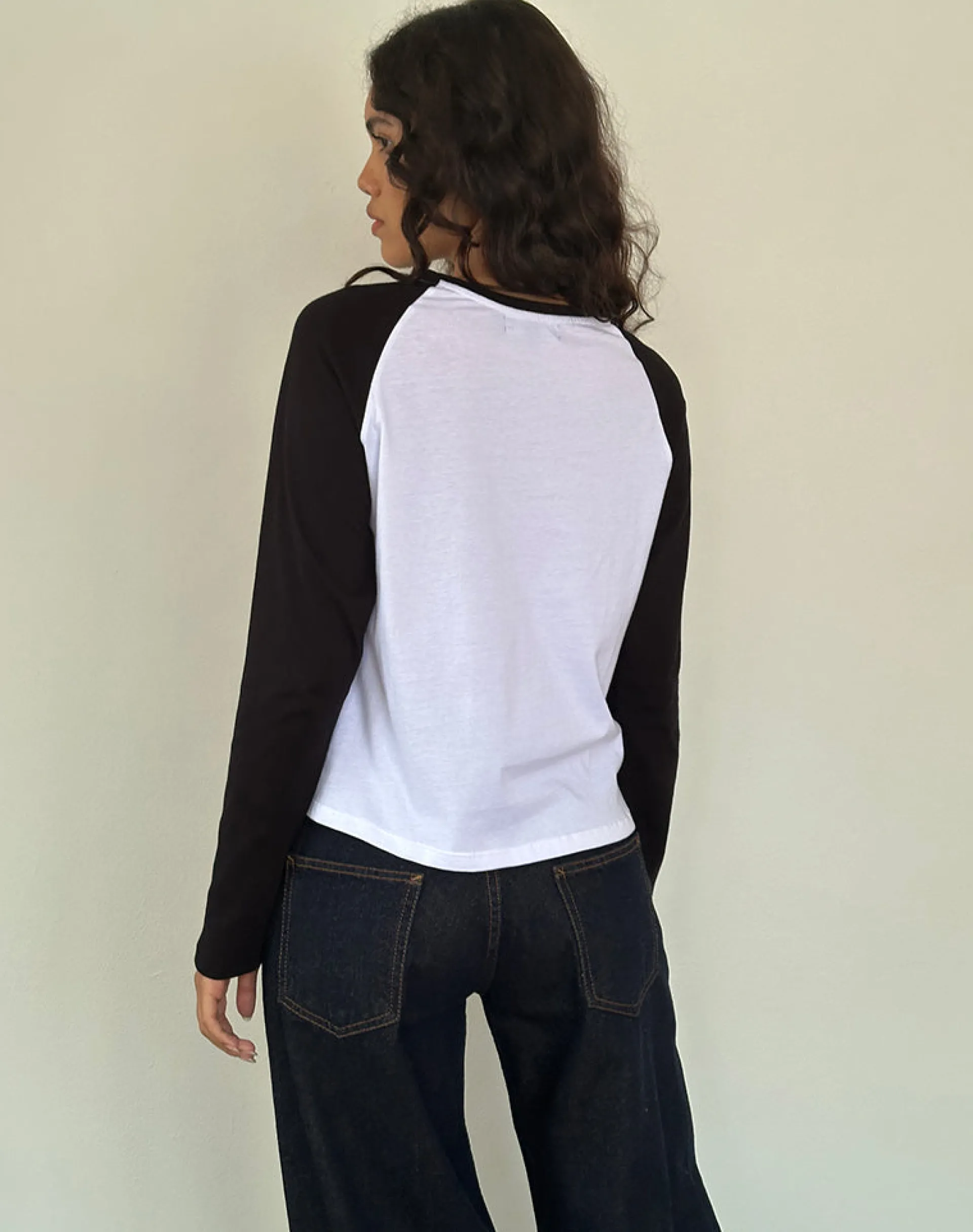 Motel Rocks Long Sleeve Tops-Kyiato Top in White and Black Cherry Print WhiteandBlackCherryPrint