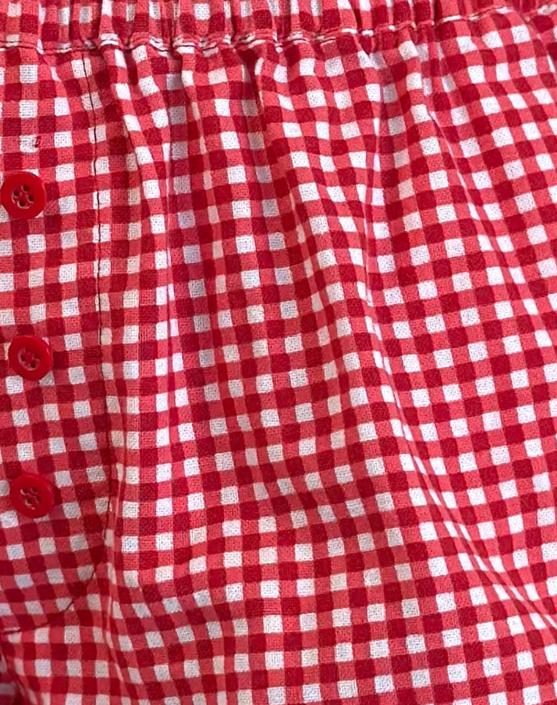 Motel Rocks Co-Ords-Laboxe Boxer Shorts in Red Gingham RedGingham