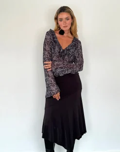 Motel Rocks Cardigans-Lakota Cardigan in Black Baroque Print